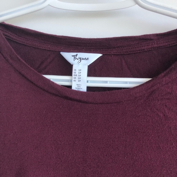 Thyme maternity top in burgundy - Picture 2 of 2
